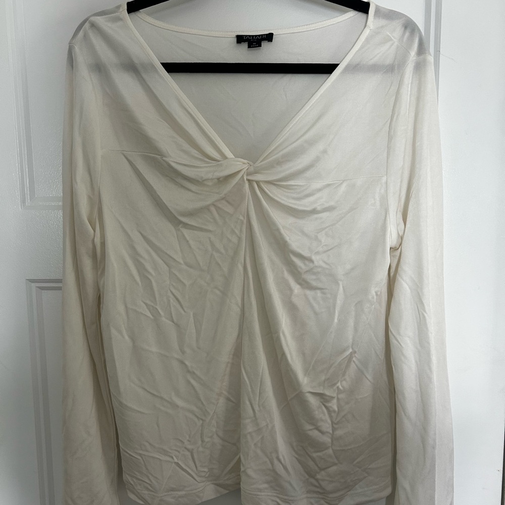 Elegant Cream Long Sleeve Top